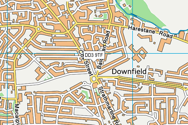 DD3 9TF map - OS VectorMap District (Ordnance Survey)
