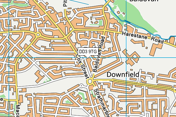 DD3 9TG map - OS VectorMap District (Ordnance Survey)