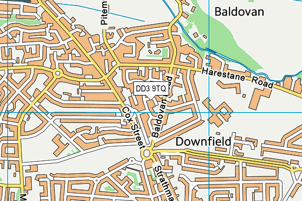 DD3 9TQ map - OS VectorMap District (Ordnance Survey)