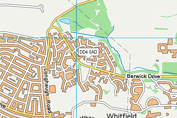 DD4 0AD map - OS VectorMap District (Ordnance Survey)