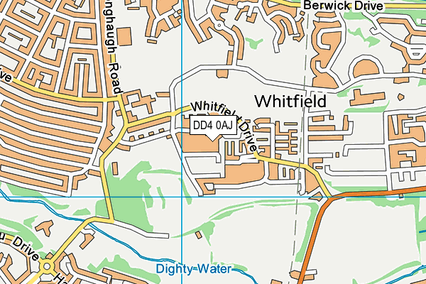 DD4 0AJ map - OS VectorMap District (Ordnance Survey)