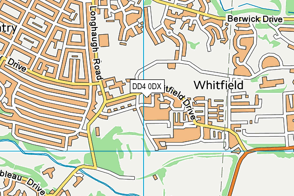 DD4 0DX map - OS VectorMap District (Ordnance Survey)