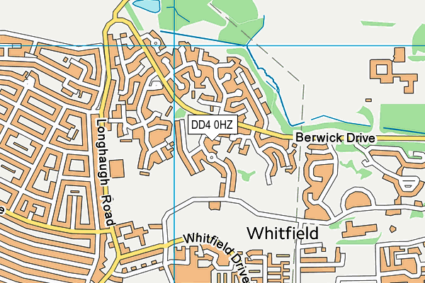 DD4 0HZ map - OS VectorMap District (Ordnance Survey)