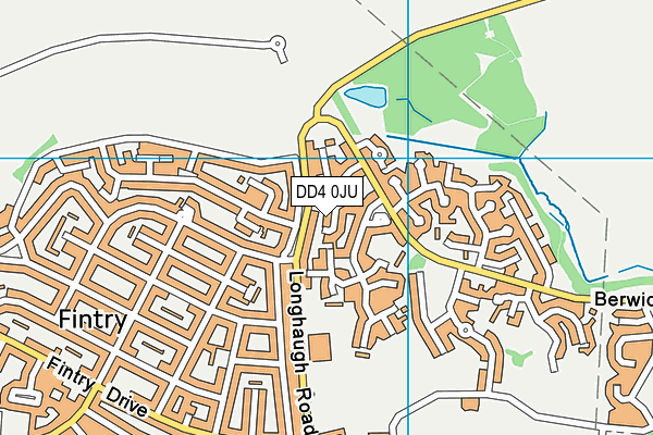 DD4 0JU map - OS VectorMap District (Ordnance Survey)