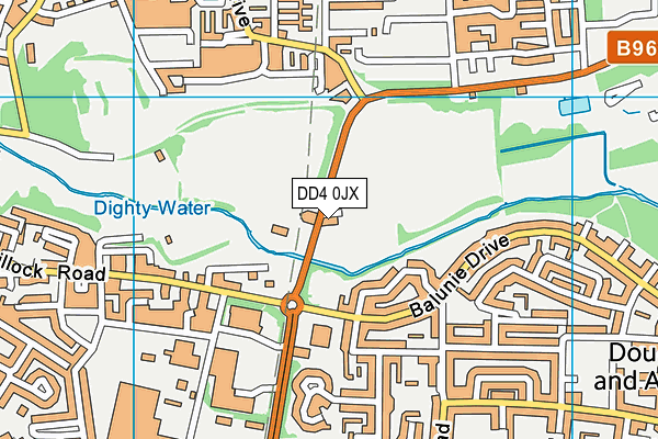DD4 0JX map - OS VectorMap District (Ordnance Survey)