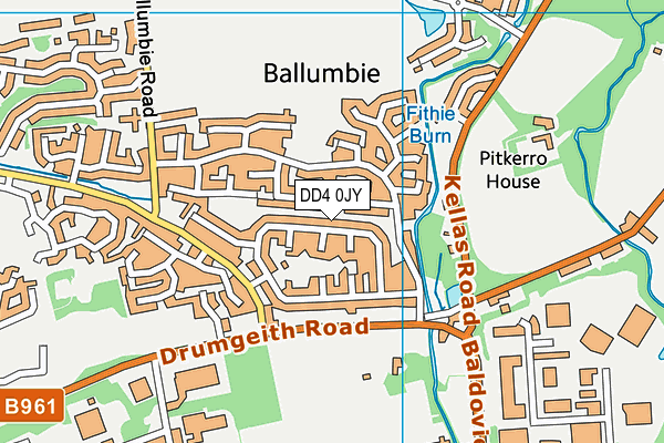 DD4 0JY map - OS VectorMap District (Ordnance Survey)