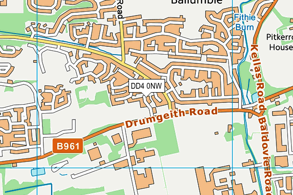 DD4 0NW map - OS VectorMap District (Ordnance Survey)