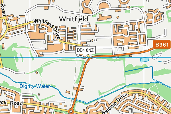 DD4 0NZ map - OS VectorMap District (Ordnance Survey)