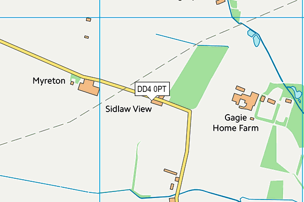 DD4 0PT map - OS VectorMap District (Ordnance Survey)