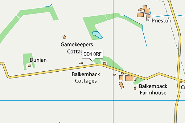 DD4 0RF map - OS VectorMap District (Ordnance Survey)