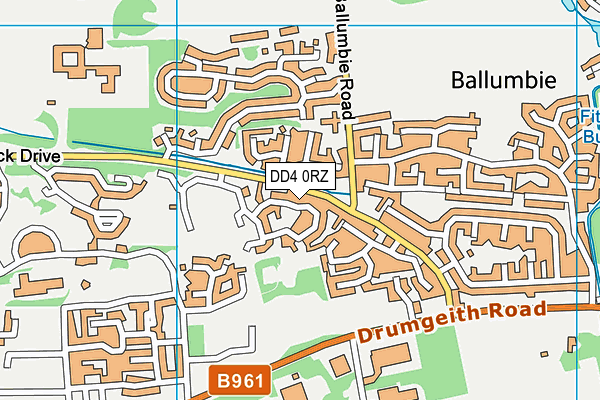 DD4 0RZ map - OS VectorMap District (Ordnance Survey)