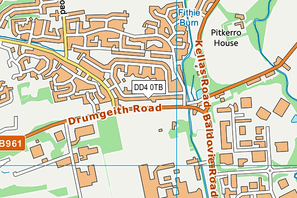 DD4 0TB map - OS VectorMap District (Ordnance Survey)