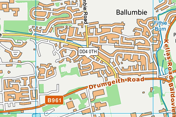 DD4 0TH map - OS VectorMap District (Ordnance Survey)