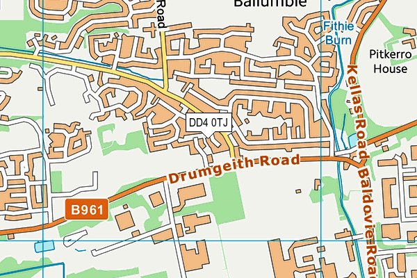 DD4 0TJ map - OS VectorMap District (Ordnance Survey)