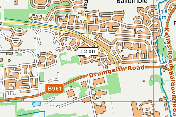 DD4 0TL map - OS VectorMap District (Ordnance Survey)