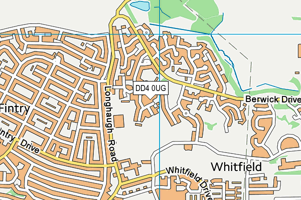 DD4 0UG map - OS VectorMap District (Ordnance Survey)