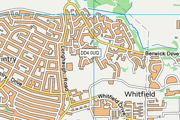 DD4 0UQ map - OS VectorMap District (Ordnance Survey)