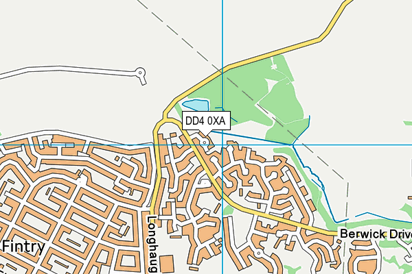 DD4 0XA map - OS VectorMap District (Ordnance Survey)