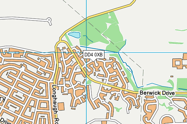 DD4 0XB map - OS VectorMap District (Ordnance Survey)