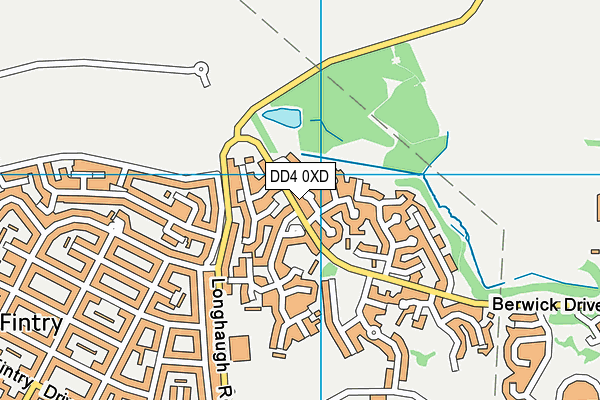 DD4 0XD map - OS VectorMap District (Ordnance Survey)