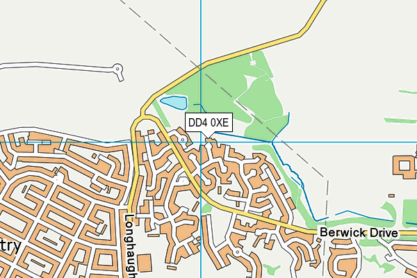 DD4 0XE map - OS VectorMap District (Ordnance Survey)