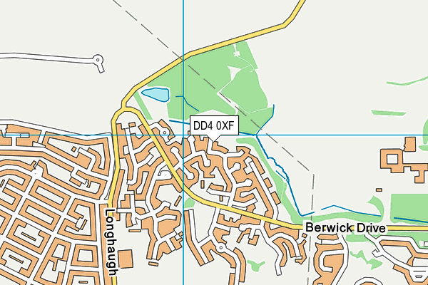 DD4 0XF map - OS VectorMap District (Ordnance Survey)