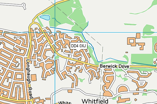 DD4 0XJ map - OS VectorMap District (Ordnance Survey)