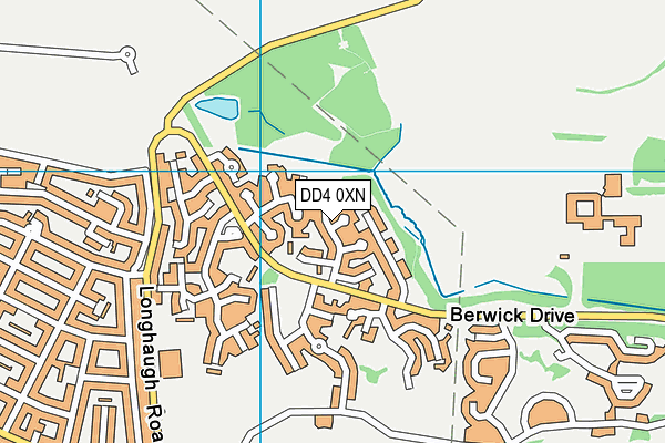 DD4 0XN map - OS VectorMap District (Ordnance Survey)