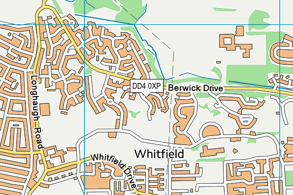 DD4 0XP map - OS VectorMap District (Ordnance Survey)
