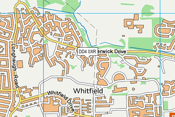 DD4 0XR map - OS VectorMap District (Ordnance Survey)