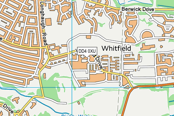 DD4 0XU map - OS VectorMap District (Ordnance Survey)