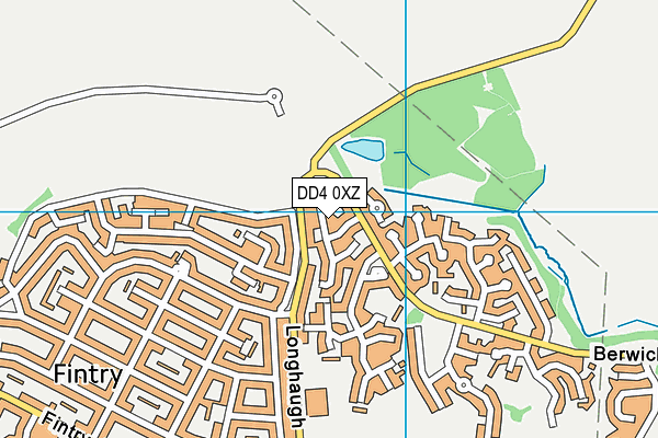 DD4 0XZ map - OS VectorMap District (Ordnance Survey)