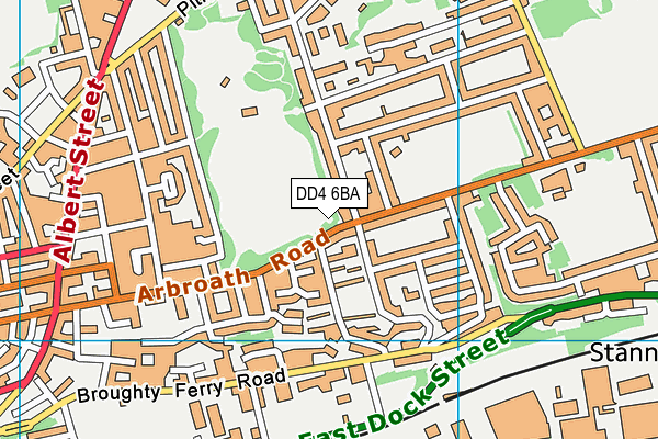 DD4 6BA map - OS VectorMap District (Ordnance Survey)