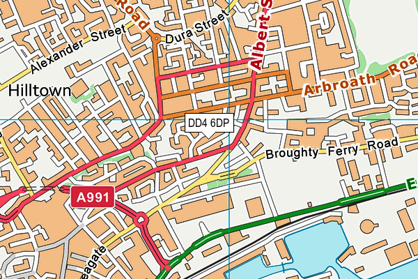 DD4 6DP map - OS VectorMap District (Ordnance Survey)