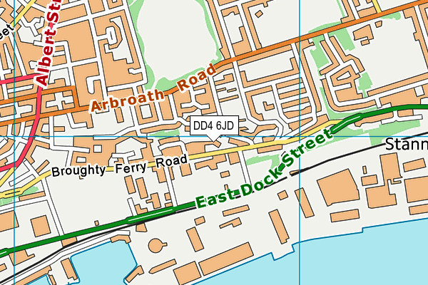 DD4 6JD map - OS VectorMap District (Ordnance Survey)