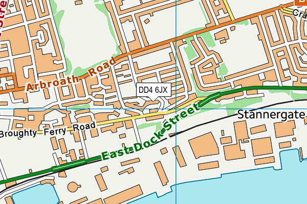 DD4 6JX map - OS VectorMap District (Ordnance Survey)