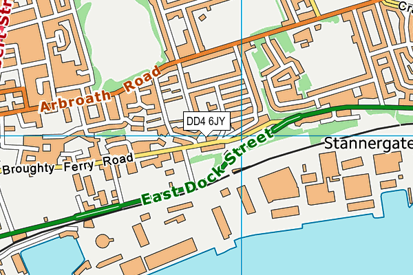 DD4 6JY map - OS VectorMap District (Ordnance Survey)