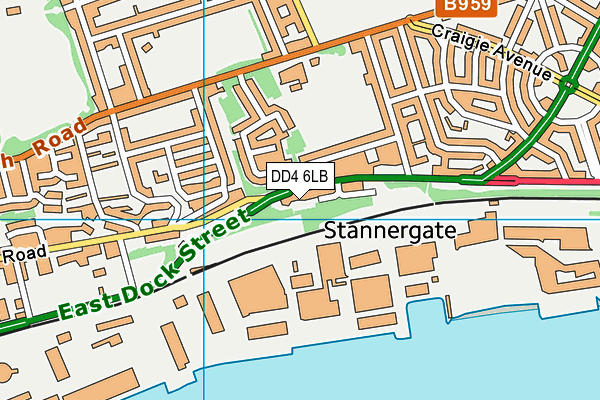 DD4 6LB map - OS VectorMap District (Ordnance Survey)