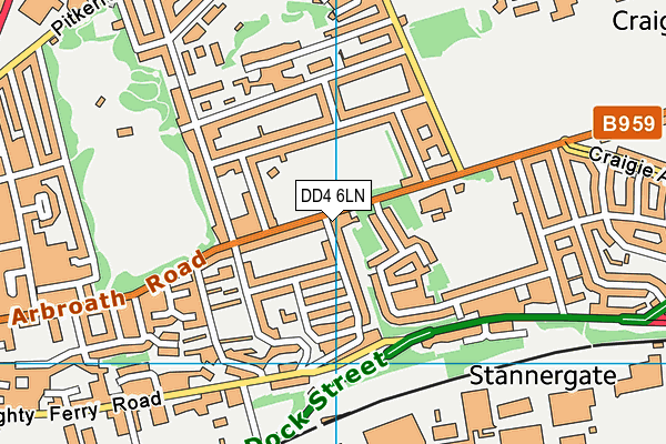 DD4 6LN map - OS VectorMap District (Ordnance Survey)