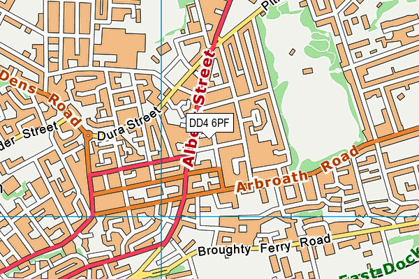 DD4 6PF map - OS VectorMap District (Ordnance Survey)