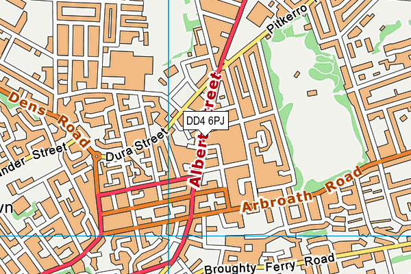 DD4 6PJ map - OS VectorMap District (Ordnance Survey)