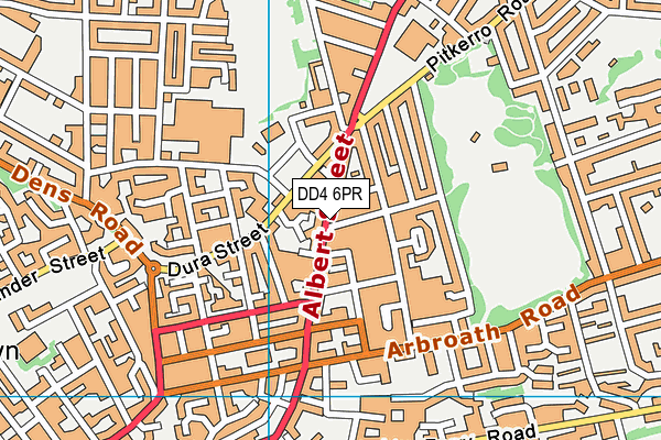 DD4 6PR map - OS VectorMap District (Ordnance Survey)