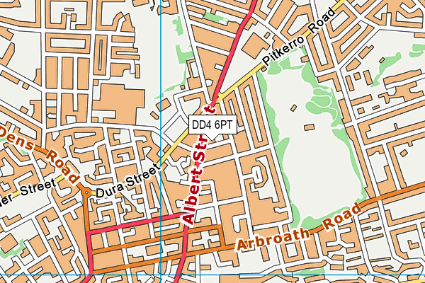 DD4 6PT map - OS VectorMap District (Ordnance Survey)