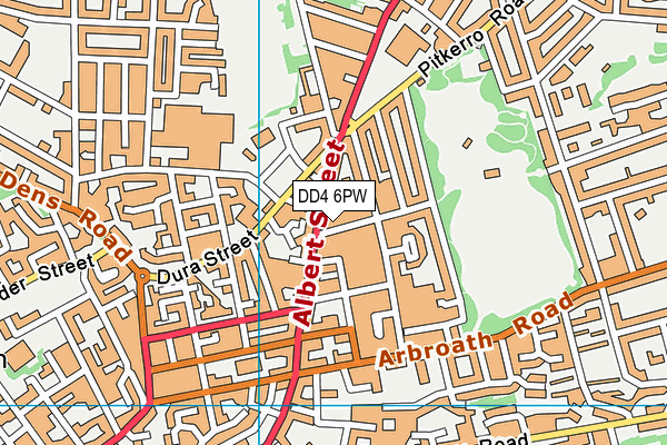 DD4 6PW map - OS VectorMap District (Ordnance Survey)
