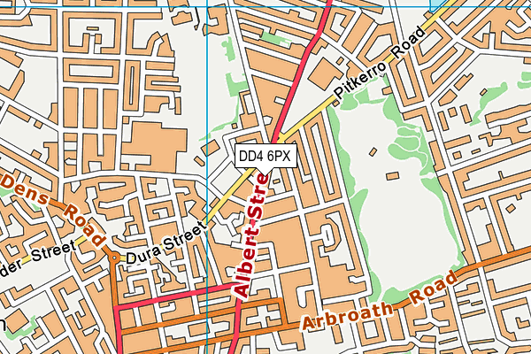 DD4 6PX map - OS VectorMap District (Ordnance Survey)