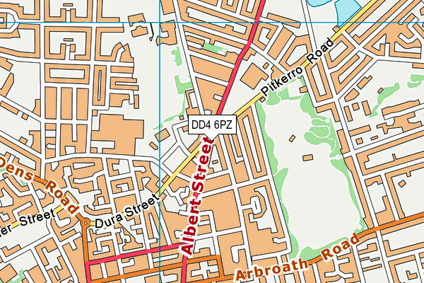 DD4 6PZ map - OS VectorMap District (Ordnance Survey)