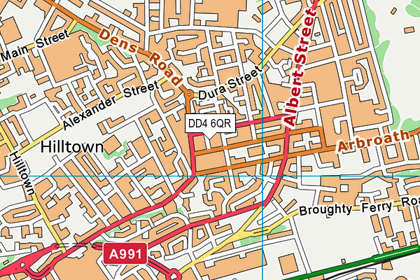 DD4 6QR map - OS VectorMap District (Ordnance Survey)