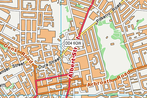 DD4 6QW map - OS VectorMap District (Ordnance Survey)