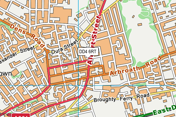 DD4 6RT map - OS VectorMap District (Ordnance Survey)