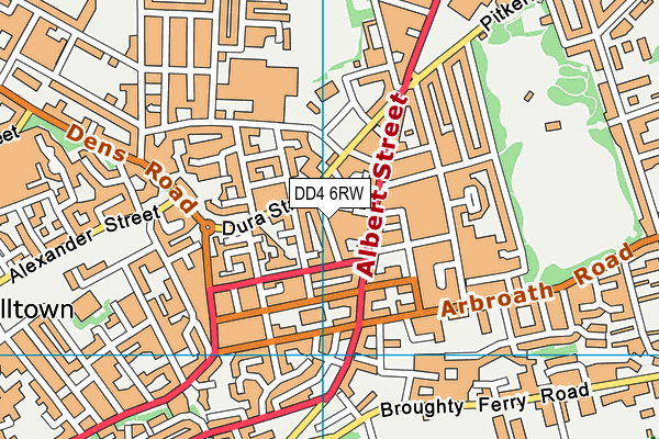 DD4 6RW map - OS VectorMap District (Ordnance Survey)